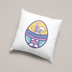 Whimsical Easter Egg with Bunny Ears Cut File for Silhouette 