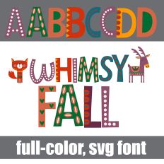 Whimsy Fall Color Font