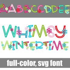 Whimsy Wintertime Color Font