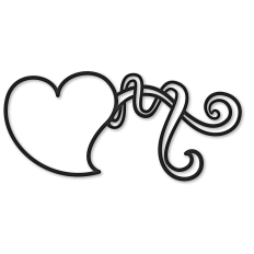 whispy heart flourish doodle