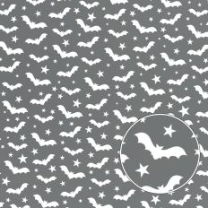 Gray Bats Halloween Background Pattern