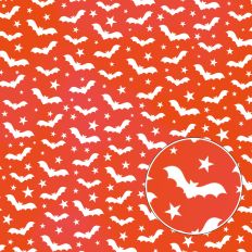 Orange Bats Halloween Background Pattern