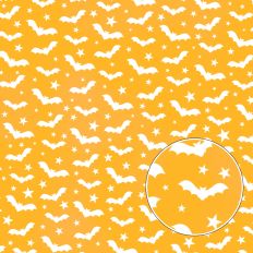 Yellow Bats Halloween Background Pattern