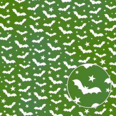 Green Bats Halloween Background Pattern