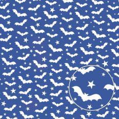 Blue Bats Halloween Background Pattern