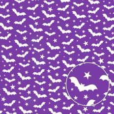 Purple Bats Halloween Background Pattern