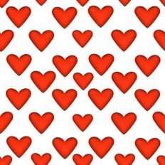 Hearts pattern paper, white background