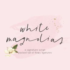 White Magnolias Script Font