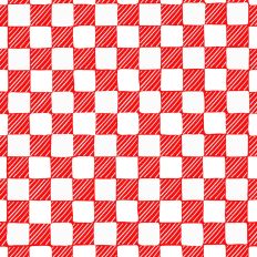 White on Red Checkered Plaid Repeating Pattern