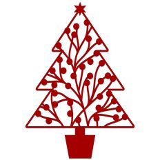 Wild Berry Branches Christmas Tree