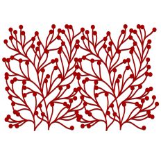 Wild Berry Branches Repeating Border Frieze