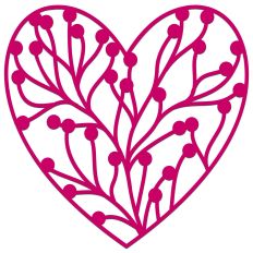 Wild Berry Branches Heart