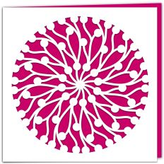 Wild Berry Branches Mandala Greetings Card