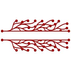 Wild Berry Branches Split Border