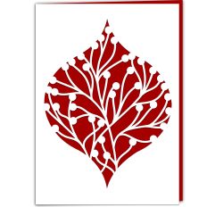 Wild Berry Ornament Christmas Card