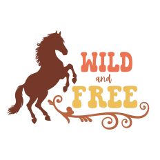 Wild and Free Horse Western Design