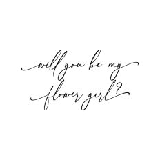 Will You Be My Flower Girl Wedding Signage