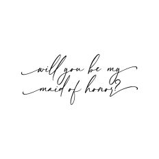 Will You Be My Maid Of Honor Wedding Signage