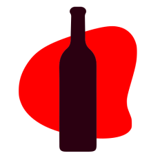 Wine Bottle with Decorative Shape