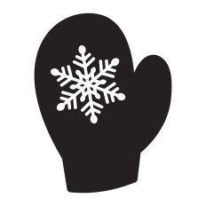 Mitten with snowflake
