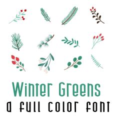 Winter Greens Full Color Font