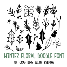 Winter Floral Dingbat Font