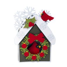 Winter Birdhouse Box Card