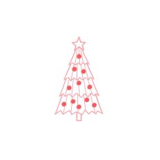 Wireframe christmas tree
