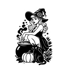 Witch and Cat