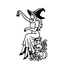 Witch holding a magic potion