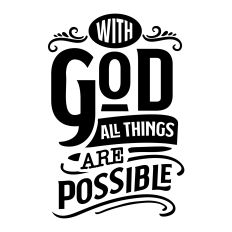 With God All Things Are Possible SVG Quote