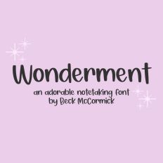 Wonderment Sans Font