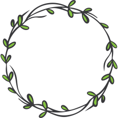 Wreath with Green Leaves