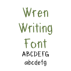 Wren Writing Font, Handwritten Font, Pencil Font, School Font