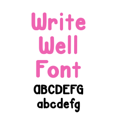 Write Well Font, Rounded Sans Serif Font