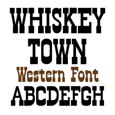 BFC Whiskey Town Chunky Western Serif Font