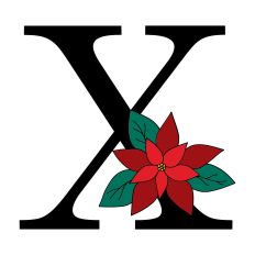 X Poinsettia Monogram