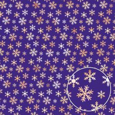Purple and Gold Foiled Snowflake Background Pattern