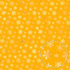 Yellow and Gold Foiled Snowflake Background Pattern