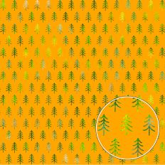 Yellow and Green Foiled Christmas Tree Background Pattern