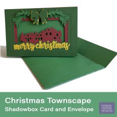 Layered 3D Holiday Village SVG for Silhouette