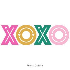XOXO Title from Happy Valentine’s Day Collection - Print & Cut