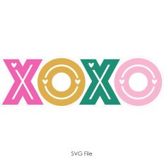 XOXO Title from Happy Valentine’s Day Collection - SVG