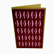 Hugs and Kisses Panel Background 3D Valentine's Day Card
