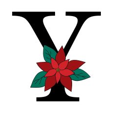 Y Poinsettia Monogram