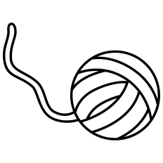 Yarn Ball Outline