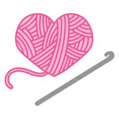Heart Shaped Yarn and Crochet Hook