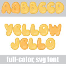 Yellow Jello Color Font