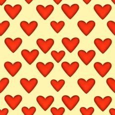 Hearts pattern paper, yellow background