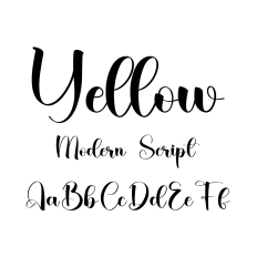 Yellow Handwritten Font